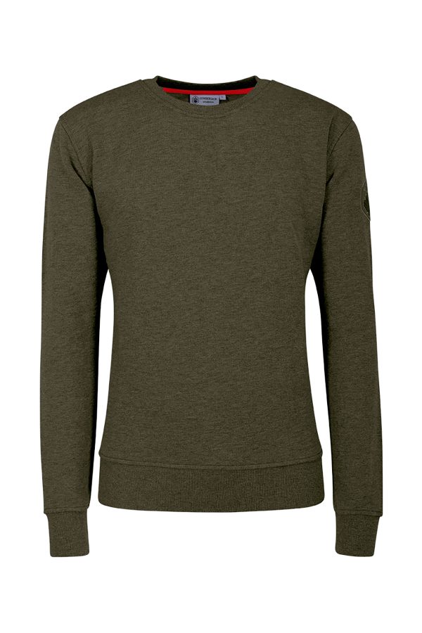 Basic sweatshirt sleeve p green man sweatshirt