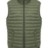 Light padded vest green man jacket