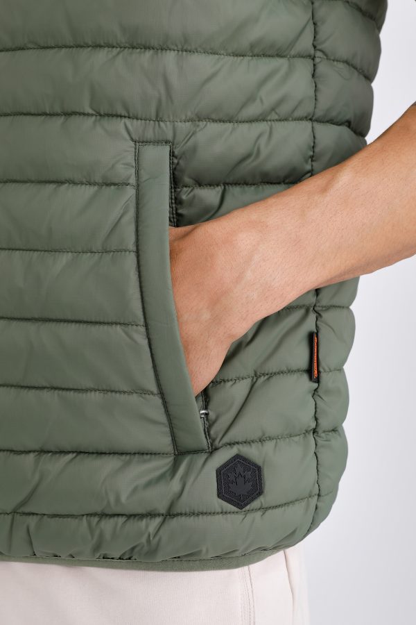 Light padded vest green man jacket - Image 5