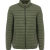 Light padded jacket green man jacket