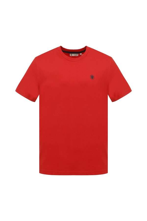 T-shirt basic small logo red man snorkel
