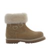 Low boot with fur beige girl boots