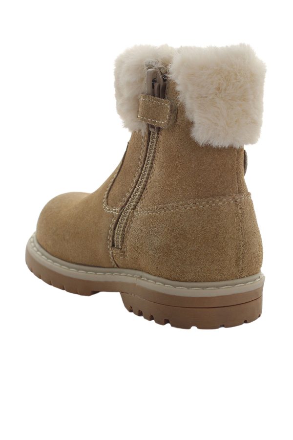 Low boot with fur beige girl boots - Image 3